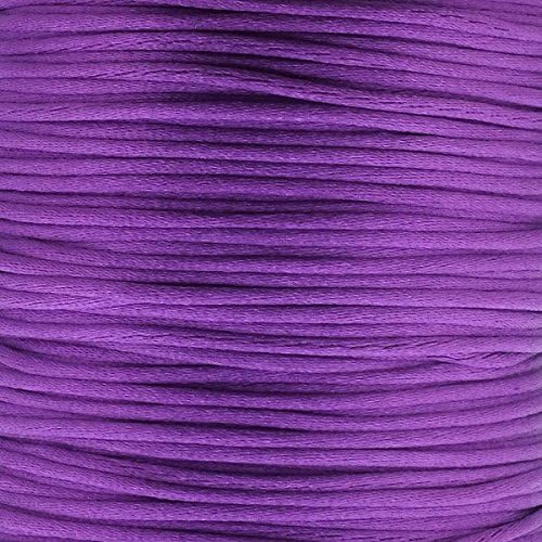 1mm Rattail Satin Cord - Purple - 5m