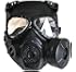 特殊部隊 装備 M04 ガスマスク フルフェイスゴーグル フィルターにファンユニットで曇り防止! ブラック