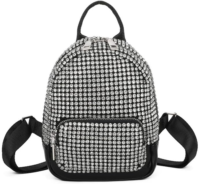 Amazon.com: Mini Rhinestone Black Backpack Purse Chic  display picture 1