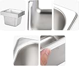 YAYODS 4Pcs Gastronorm Pan 1/6 with Lid 176x162x100mm Stainless Steel view 7