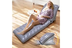 Hantaiwan Japanese Futon Floor Mattress - 8.26" Thick Foldable Sleeping Pad with Pump, Adjustable Single Floor Bed, Ideal for Camping, Reading & Japanese Style Rooms (Light Gray)