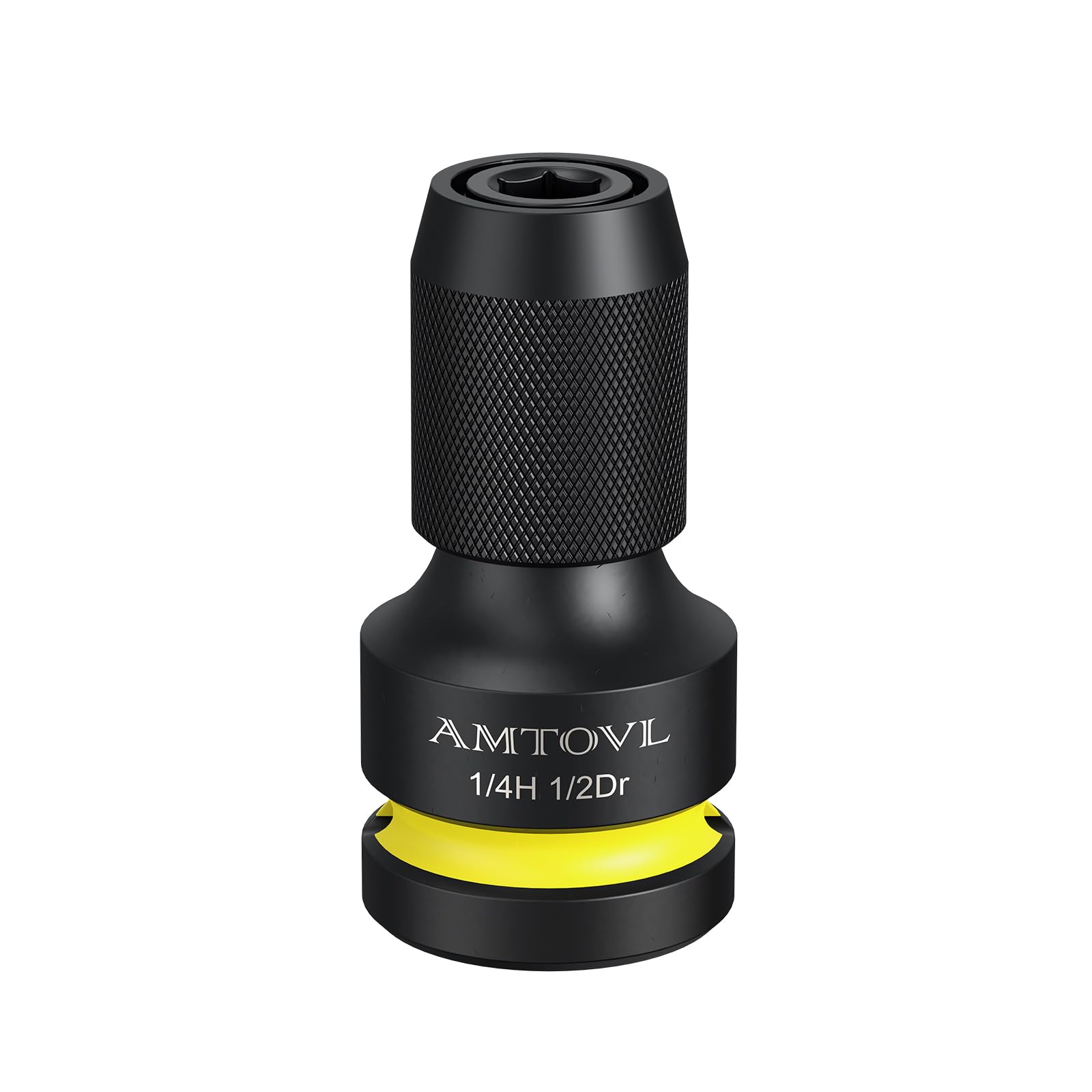 AMTOVL Impact to Hex Converter - Drive Female to Allen Adapter for Ratchet Wrench Drivers, Bit Holders, Quick-Change Chuck (Fixed Joint, Impact to 1/4 Hex)