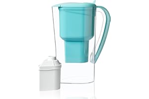 Alkanatur Alkaline Hydrogen Water Filter Pitcher - Removes Fluoride, Chlorine, Microplastics, PFAs, Lead - Activated Coconut 