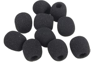 Microphone Cover Sponge-Made Cap Made Mini Microphone Windshield Protection Foam Cover Head 10Pieces Fashion Book