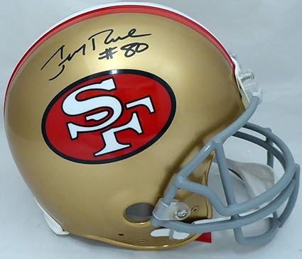 signed jerry rice helmet