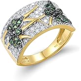 Santuzza 14K Gold Plated Dragonfly Ring Cubic Zirconia 925 Sterling Silver Butterfly Ring