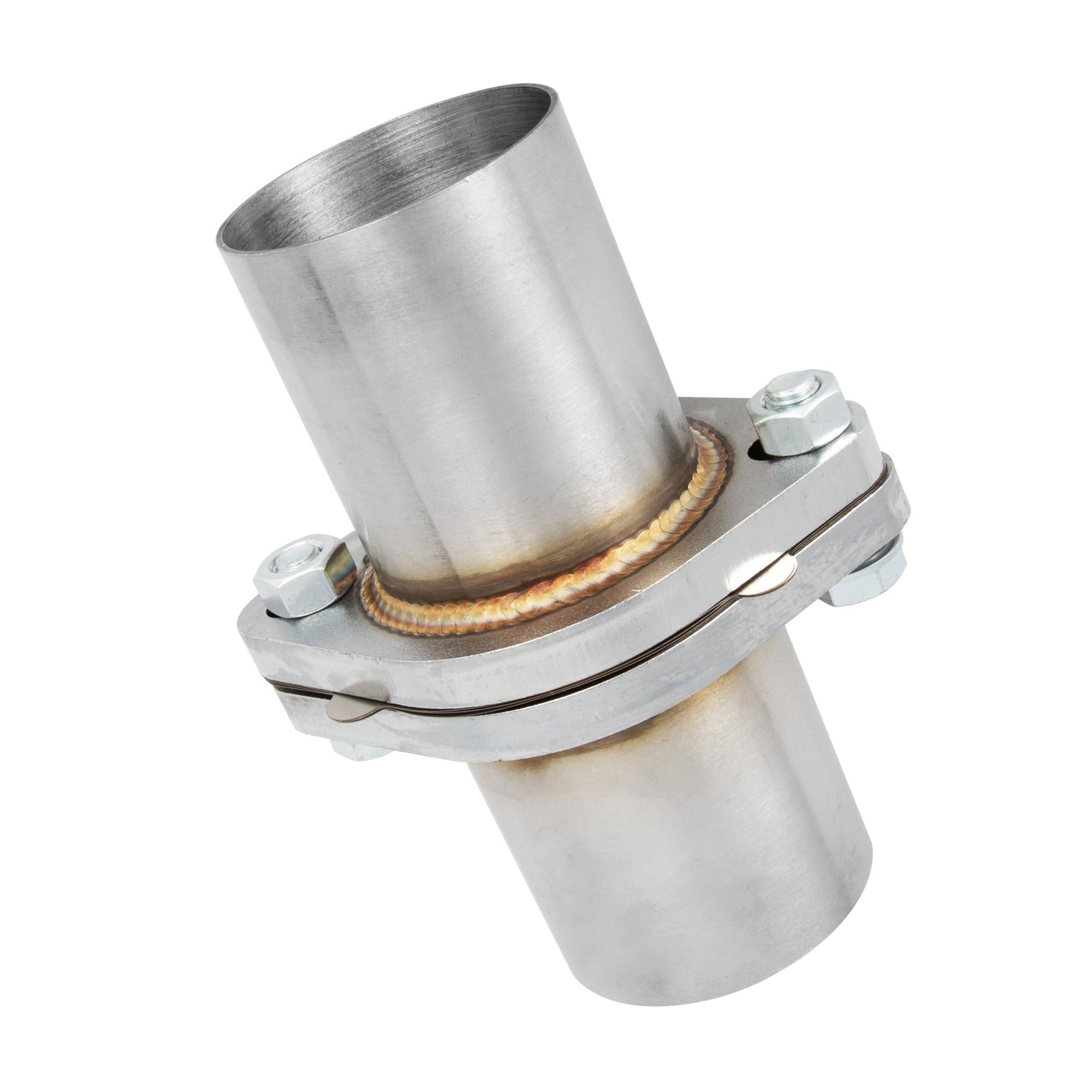 Photo 1 of SVULK Exhaust Flange Repair Pipe Kit, 2.25" ID/57mm to 2.25" OD with Gasket and 2 Bolt, Stainless Steel Quick Fix Flange Pipe Joint, Universal Fitment