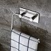 Labkiss Self Adhesive Toilet Paper Holder, SUS 304 Stainless Steel Tissue Roll Hanger, No Drill, Heavy Duty, Waterproof, Modern Wall Mount Towel Holder for Bathroom Kitchen Toilet, Brushed