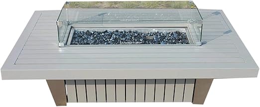 Fire Pit Table Powder Coated Aluminum Sirio Soho Propane Weather