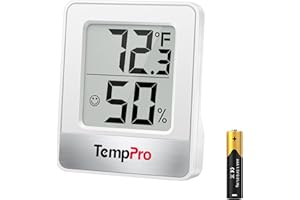 ThermoPro TP49W Hygrometer Indoor Thermometer with Large Digital View Humidity Meter with Temperature and Humidity Sensor Aqu
