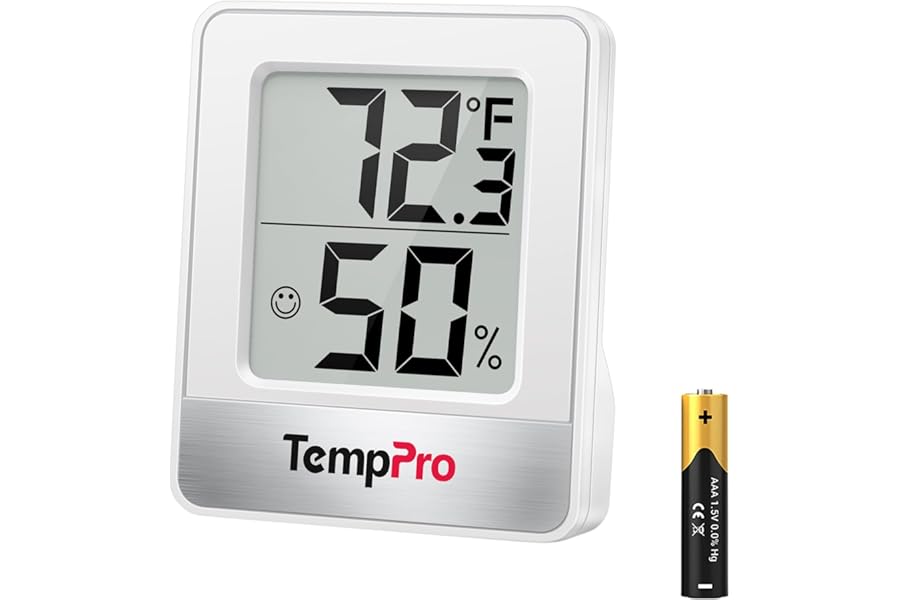TempPro TP49 Digital Hygrometer Indoor Thermometer Humidity Meter Room Thermometer with Temperature and Humidity Monitor Mini Hygrometer Outdoor Thermometer (Previously ThermoPro)