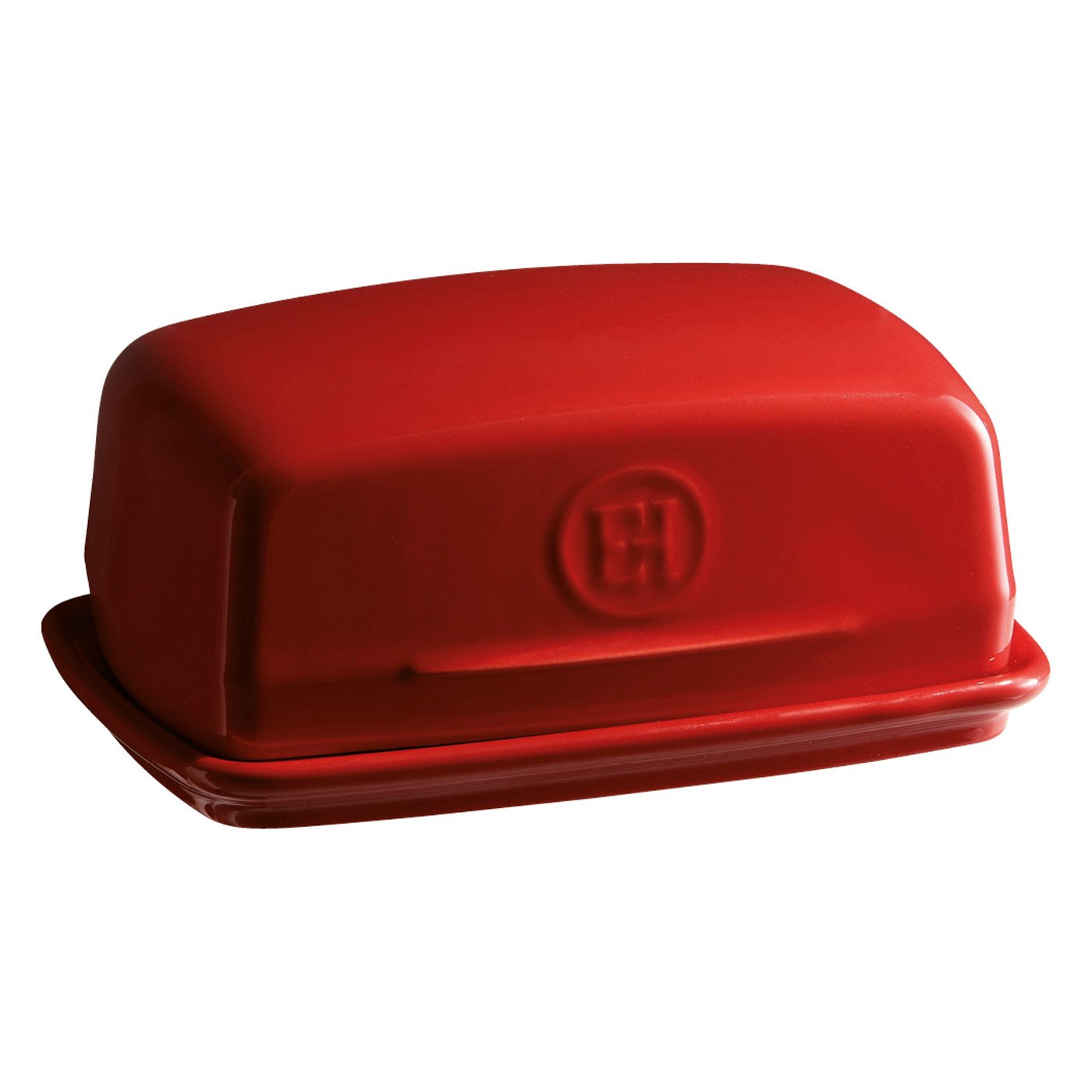 Emile Henry Butter Dish, Ceramic, Burgundy, 16.5x11.5x7.5 cm