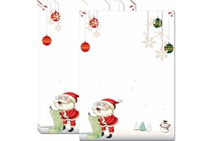 DUGUTUL Christmas Letterhead Stationery Paper 8.5 x 11 - Perfect for Writing Letters, Printer & Computer Use - Beautiful Christmas Stationery Gift(03)