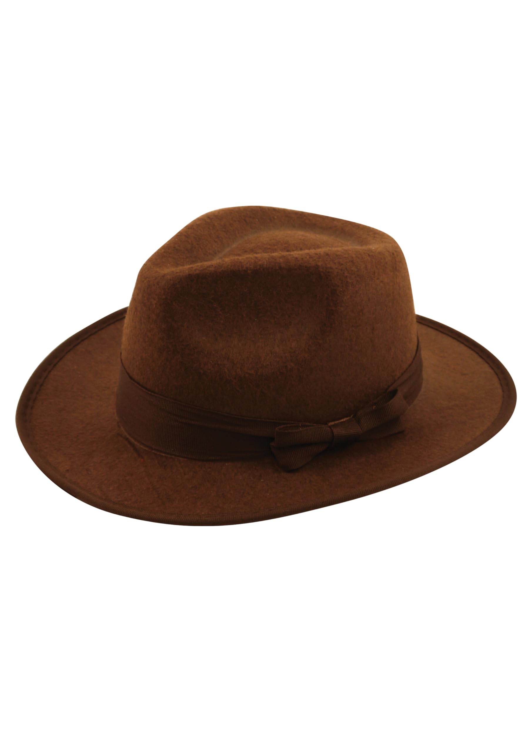 HENBRANDT Children's Brown Explorer Hat - One Size Felt Fedora - Whip Trilby - Costume Hat - Dinosaur Hunter Archeologist - Halloween Fancy Dress Accessories for Kids