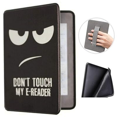 Pu Leather Case for Kindle Paperwhite (10th Generation-2018) with Hand Holder,TPU Soft Back Protective Cover (DYJ)
