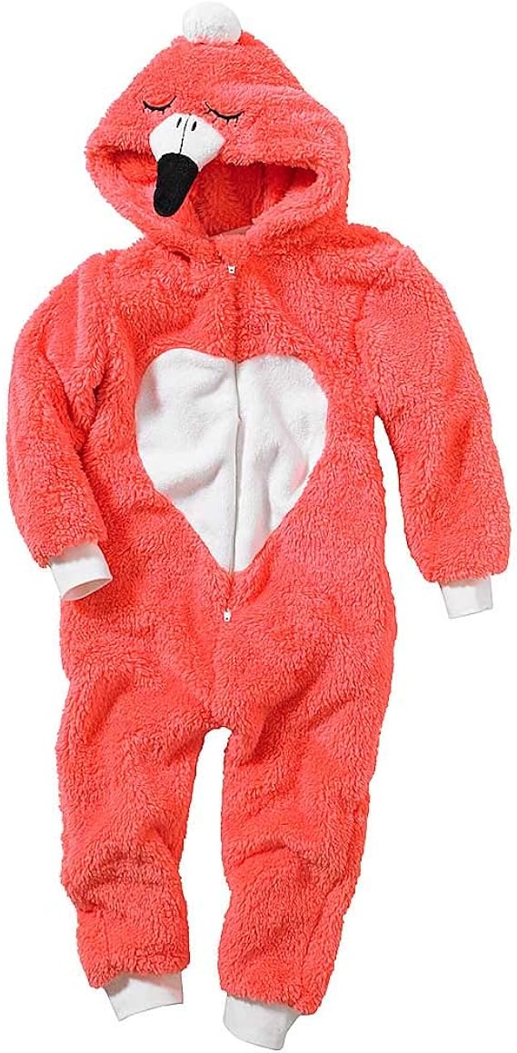Onesies Animal Crazy Girls Flamingo Supersoft Fluffy Fleece Jumpsuit