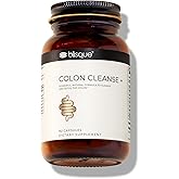 Blisque - Natural Colon Cleanse Supplement for Detox, Constipation Relief, Stool Softener, and Digestive Health | with Aged Cascara Sagrada Bark | 90 Capsules | Vegan and Non-GMO