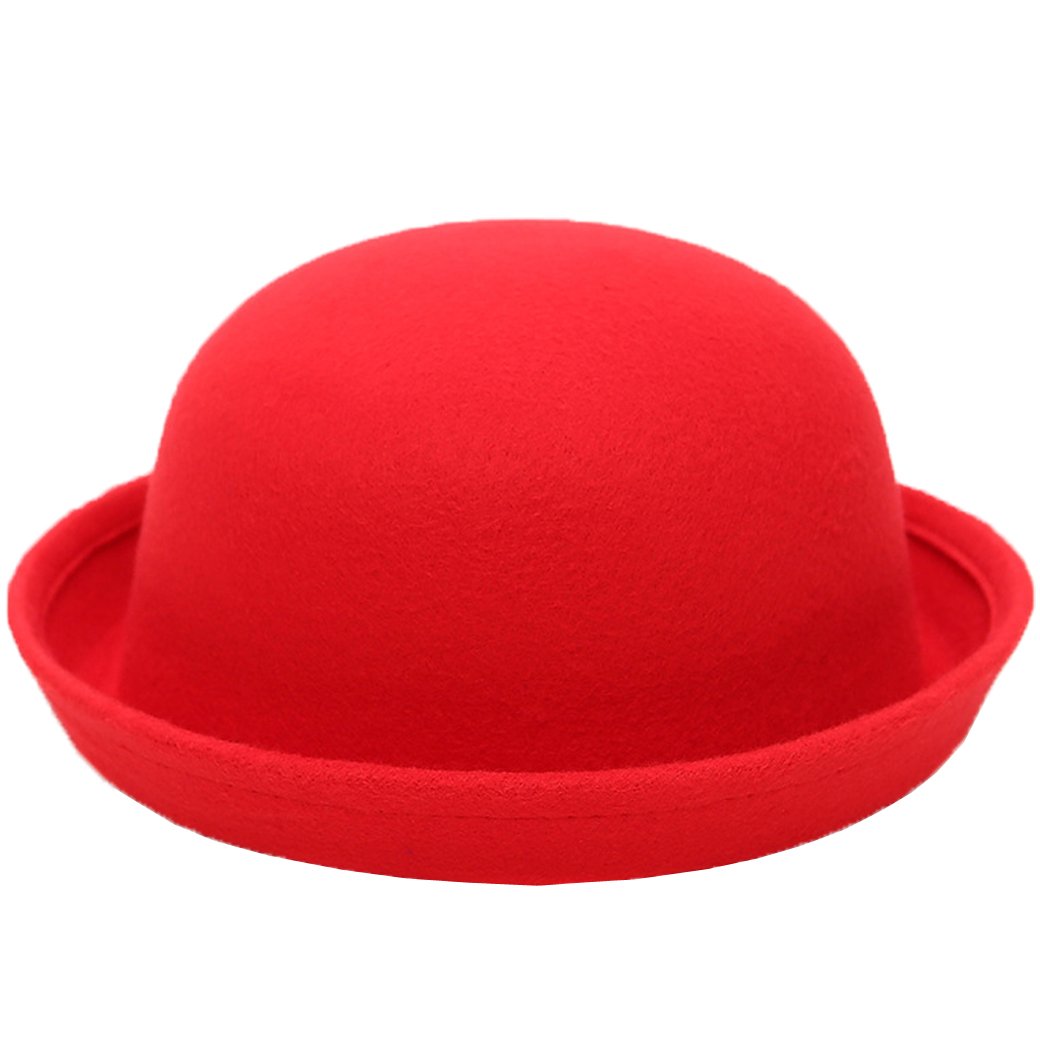 Classic Wool Round Bowler Hats Trendy Derby Fedora Bucket Caps