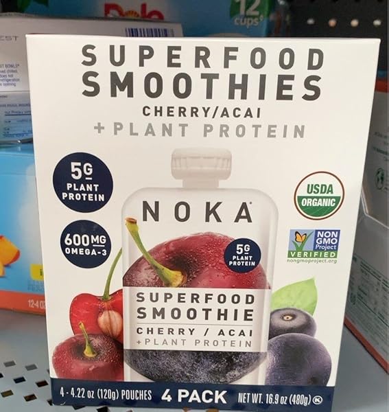 NOKA 384349 16.9 OZ CHERRY ACAI SMOOTHIE – 4 PIECE – PACK OF 6