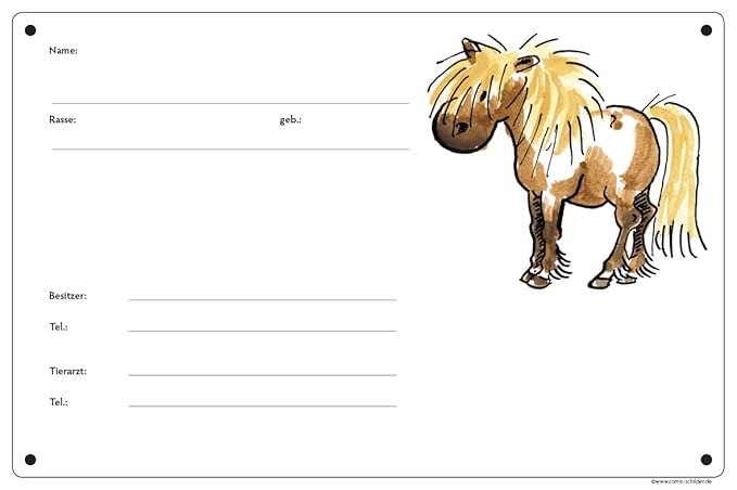 Boxenschild / Stalltafel 'Pony'