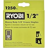 RYOBI 1,250 PC. 3/8" x 1/2" Heavy Duty Crown Staples - A1033812