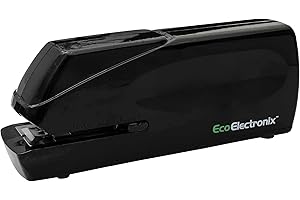 EcoElectronix Portable Automatic Electric Stapler - 30 Sheet Capacity, Quiet Operation, Jam-Free and Easy Reload - AC Adapter