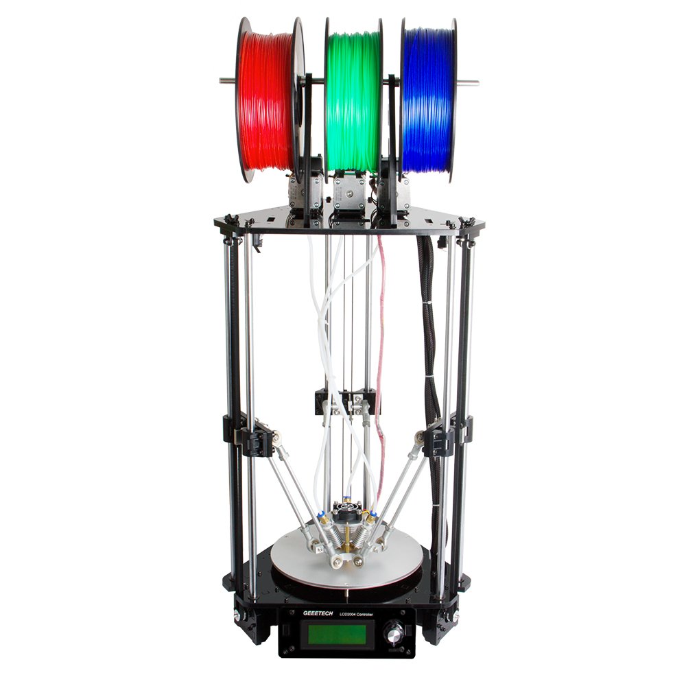 Geeetech Rostock M301 Self Assembly Mix Color 3d Printer Diy Kit 3 In1 Mix Color Printing Hotend Desktop 3d Printer Amazon Com Industrial Scientific