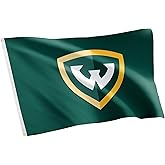 Desert Cactus Wayne State University WSU Flag - 3 x 5 Feet Warriors Banner, Indoor/Outdoor Durable Fabric, 100% Polyester Design (Style 2a)