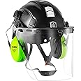 GREEN DEVIL Forestry Safety Helmet Chainsaw Helmet with Face Shield and Ear Muffs 3 in 1 Forestry Hard Hat …