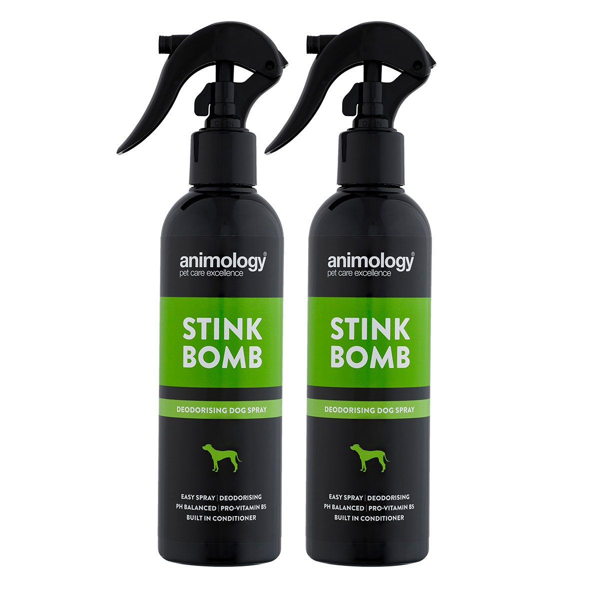 Animology Stink Bomb Deodorising Dog Spray, Twin Pack, 250ml