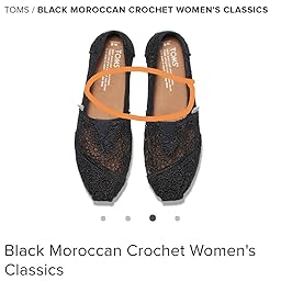 toms black moroccan crochet