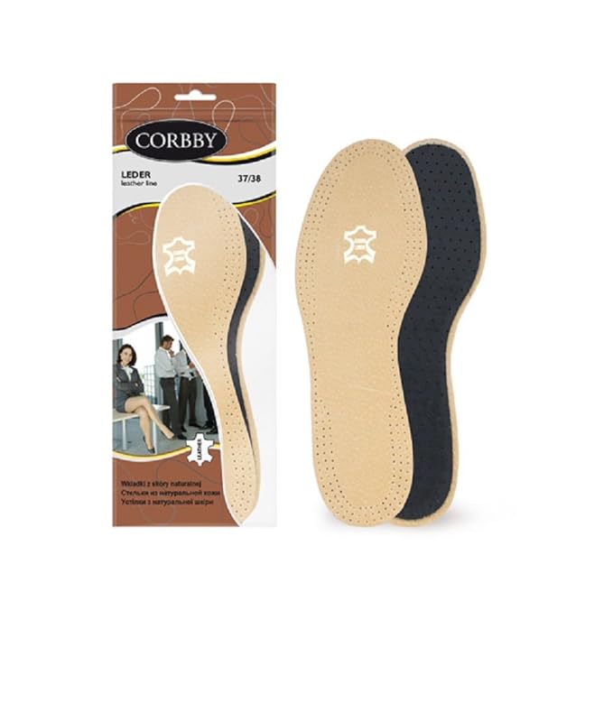 SHOE INSERTS FOR LADIES AND MEN NEW LEATHER INSOLES CREAM All SIZES (EU