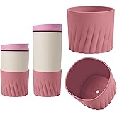 KGULQ 2Pcs Higher Silicone Boot for Owala SmoothSip Slider 12oz 20oz & 24oz with Handle, Textured Anti-Slip Protective Sleeve for Travel Coffee Mug, Coffee Tumblers Accessories for Prevents Scratches