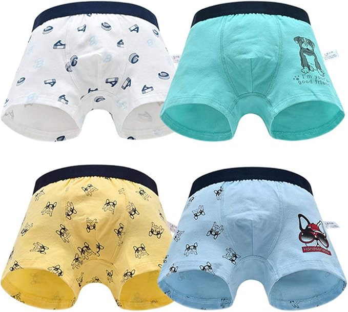 SHUOJIA Boys Underwear, Dinosaur Truck Toddler Boys Boxer Shorts Briefs