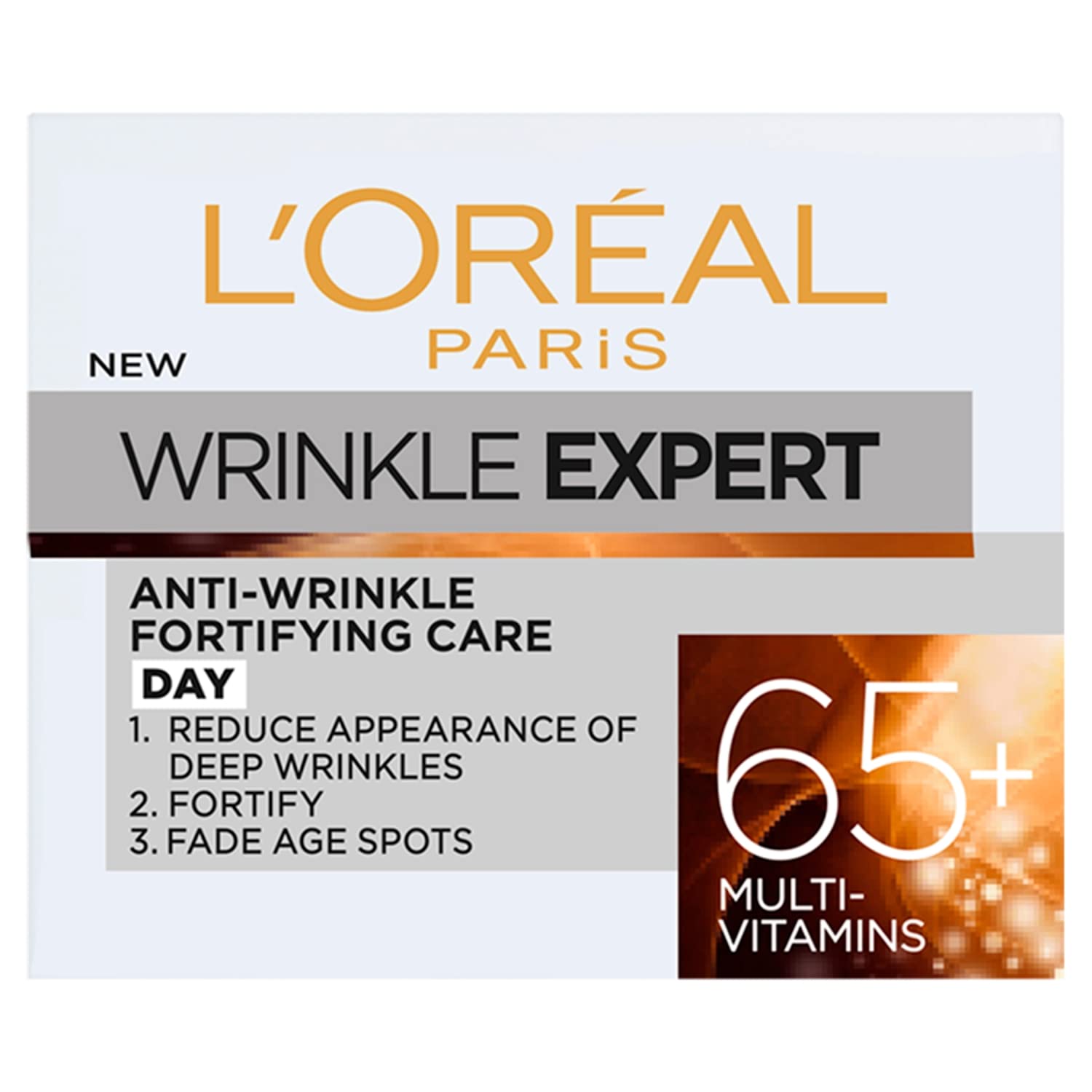 L'Oreal Paris Wrinkle Expert Anti Wrinkle 65+ Day Cream, Moisturiser provides Daily Hydration & Targets Signs of Ageing, Wrinkles Appear Reduced & Skin Feel Firmer, 50ml — image 1