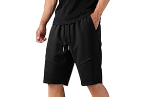 Mens Shorts 2026 Casual Drawstring Lightweight Work Athletic Gym Shorts Lounge Elastic Waist Summer Beach Sweatpants