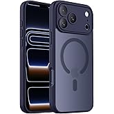 Symcele Designed for iPhone 17 Pro Case, Compatible with MagSafe, [Camera Protection] [15FT Military Drop Protection] Shockproof Translucent Matte Anti-Slip Phone Case, 6.3", Deep Blue