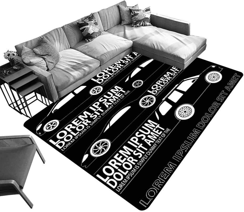 Area Rug Rugs Graph Using car to Compare Print Large Floor Mat for Living Playing Dorm Room Bedroom Kids Carpet 4'x6' ft