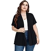 LARACE Short Sleeve Cardigans for Womens Summer Tops Casual Plus Size Open Front Lightweight Cover Up