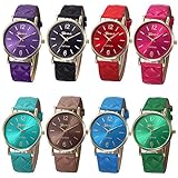 Ikevan Women Geneva Roman Watch Lady Leather Band Analog Quartz Wrist Watch 2018