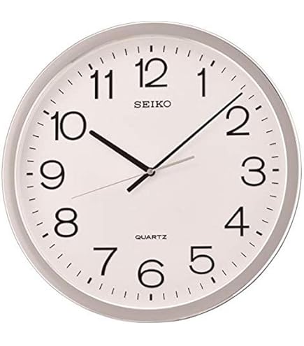 Amazon.com: Seiko QXA563SLH Large Wall Clock, Silver, 29 Inch