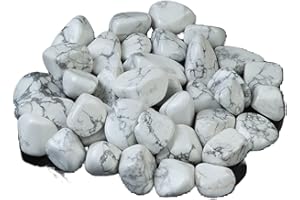 ZAICUS Howlite Tumbled Stones and Crystals Bulk Irregular Shape for Vase Filler, Lucky Stones, Jewelry Making, Fountain Rocks, Decorations, Polishing, Gem Mining, Rock Collection