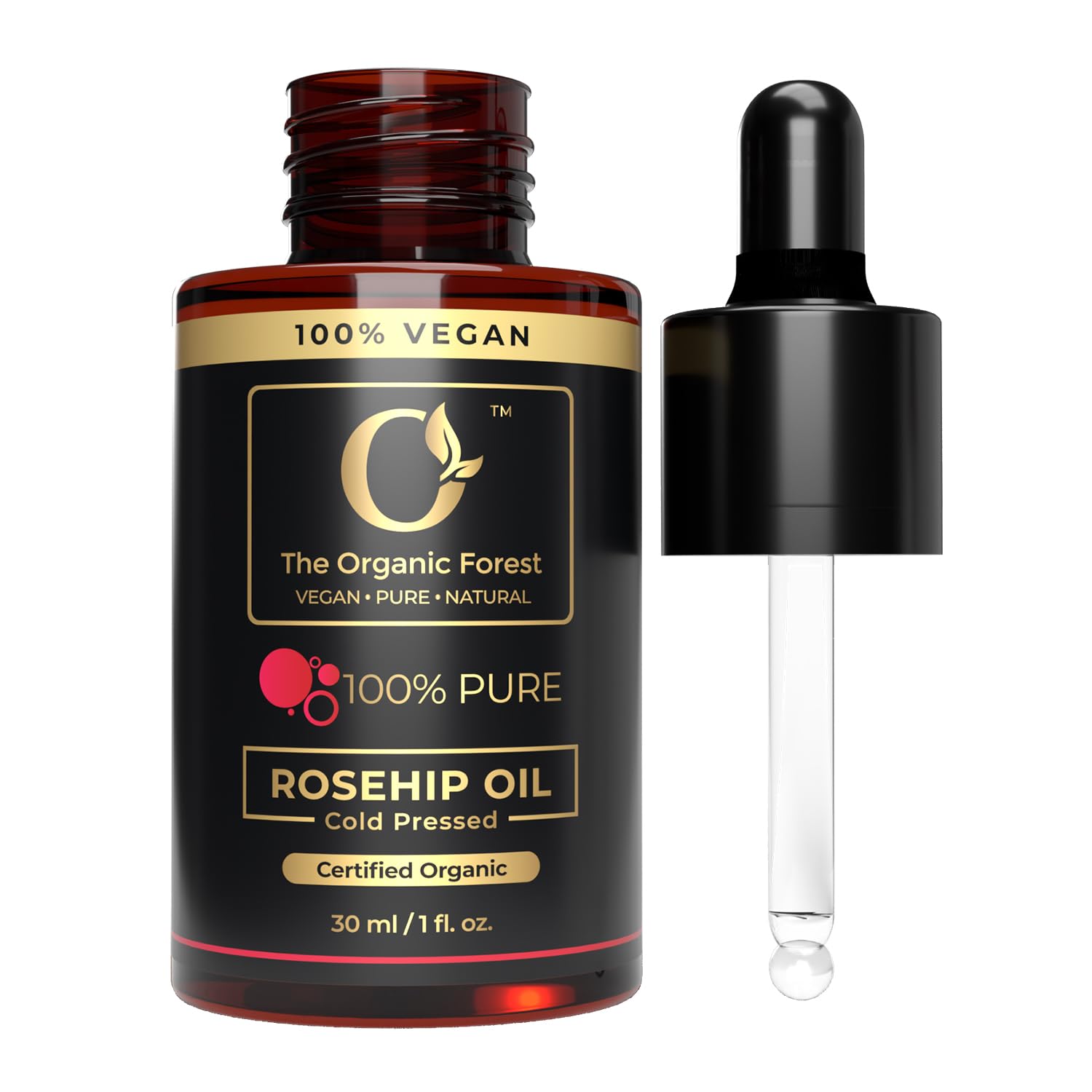 Plant Based Organic Rosehip Oil for Face – Natural Cold Pressed Ayurvedic Face Oil for Gua Sha & Skin Glow for Women – For Skin Care, Wrinkles & Hydration