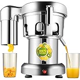 Treliamd Commercial Juice Extractor, 110V Heavy Duty Centrifugal Juicer Machine Electric Stainless Steel Whole Vegetable & Fr