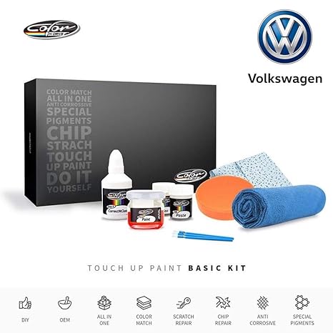 Color N Drive Volkswagen Lb9z White Silver Metallic Touch Up Paint Compatible With All Volkswagen Models Paint Scratch Chips Repair Oem