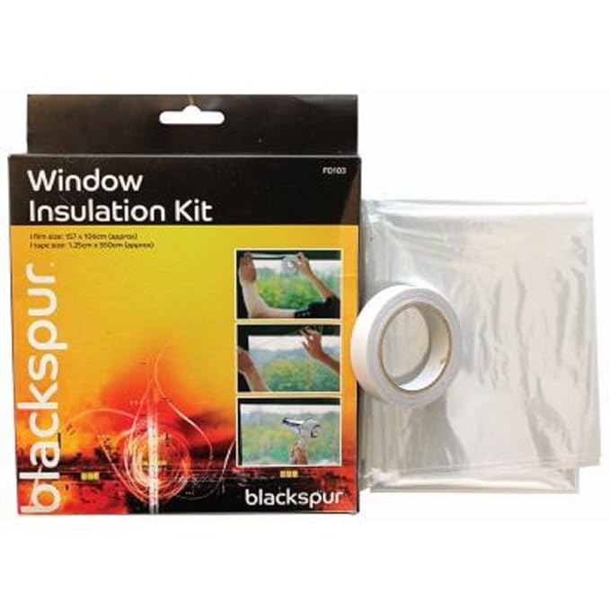 Window Insulation Kit Film Size 157 x 106cm Amazon.co.uk DIY & Tools