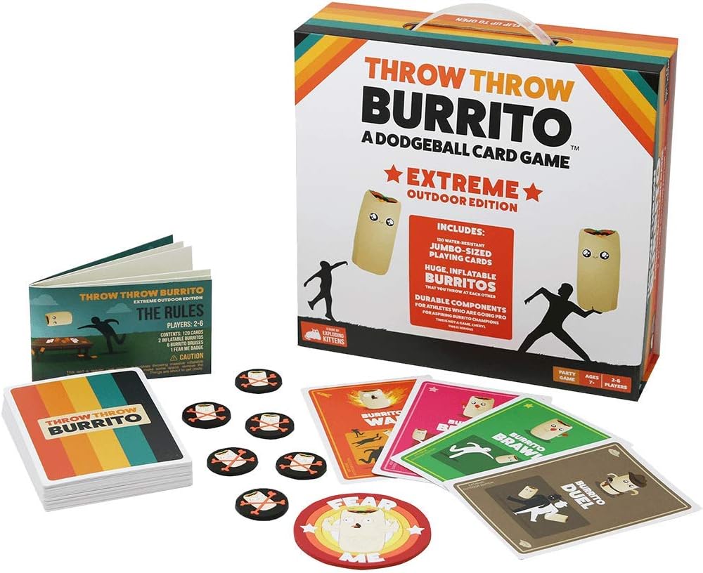Exploding Kittens, Throw Throw Burrito Extreme Outdoor Edition, 2-6 Players, Ages 7+, 15 Minutes to Play - Image 5