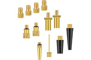 Dokpav 12 PCS Bicycle Valve Adapter, Bicycle Tire Pump Adapter, Nozzle Adapter Kit, Bicycle Valve Assembly (SV AV DV), Presta