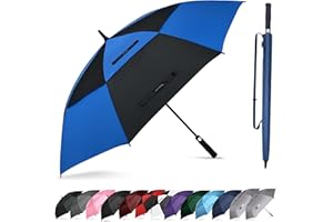 Trenovo 47/54 Inch Ventilated Double Canopy Windproof Stick Umbrellas for Rain, Automatic Open Golf Umbrella – Available in for Adults, Kids, Outdoor Enthusiasts