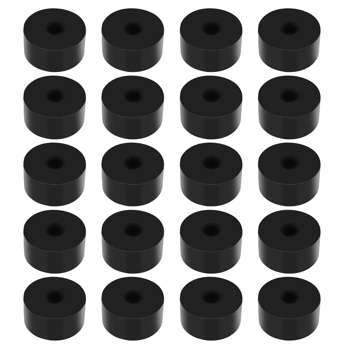 YARNOW 24Pcs Round Rubber Plant Pot Feet Shock Absorbing Pads Black for Garden Planters Anti-Rot Breathable Foot Pads Cushion Mats for Outdoor and Indoor Use
